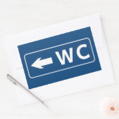 WCトイレ用トイレの標識 長方形シール (封筒)