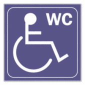 WCトイレ車いすシール記号の無効化 シール (正面)
