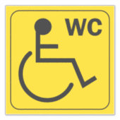 WCトイレ車いすシール記号の無効化 シール (正面)