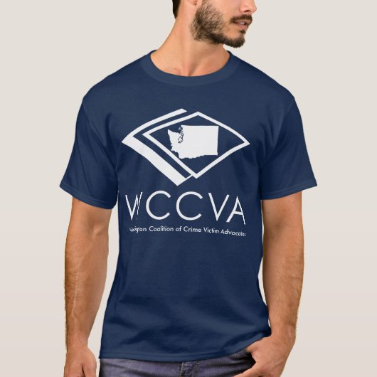 WCCVAの暗いTシャツ-単語の大きいロゴ Tシャツ (正面)