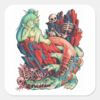 WCHS Arts Alive 2020ステッカー スクエアシール