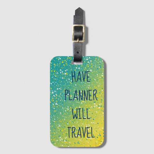 WCPの荷物のラベルに"ありますプランナーが移動します" ラゲッジタグ (正面縦)