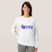 WCSUの女性フード付きスウェットシャツ Tシャツ (正面フル)