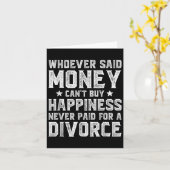 Wcute Ss Cute Ssver Said Money Can't Buy Hapness D カード (黄色い花)