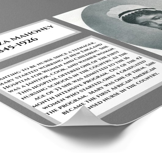 #WCWメリーエリザマハニーアフリカンアメリカンナース ポスター (角)