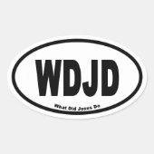 WDJDイエズスがユーロで何をしたかスタイル 楕円形シール (正面)