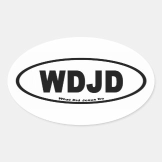 WDJDイエズスがユーロで何をしたかスタイル 楕円形シール