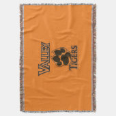 WDMのアイオワの谷の高等学校の谷のトラの足 スローブランケット (正面縦)