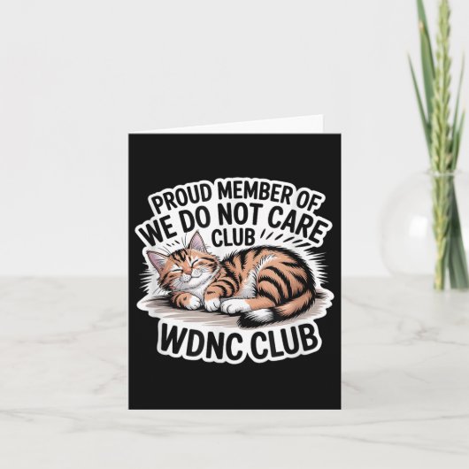 Wdnc We Do Not Care クラブの自慢のメンバー カード (正面)
