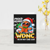 Wdnc We Do Not Care Club Funny Gingerbread Art  カード (黄色い花)