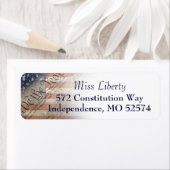 Weザ・ピープルヴィンテージアメリカ国旗のラベルを返す ラベル (インサイチュ)