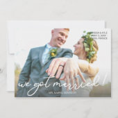 Weスクリプ得トタイポグラフィと写真アナウンス 招待状 (正面)