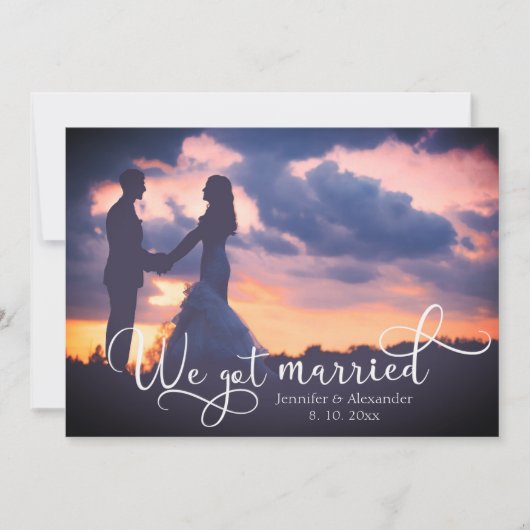 Weスクリプ得ト結婚したの写真 案内状 (正面)