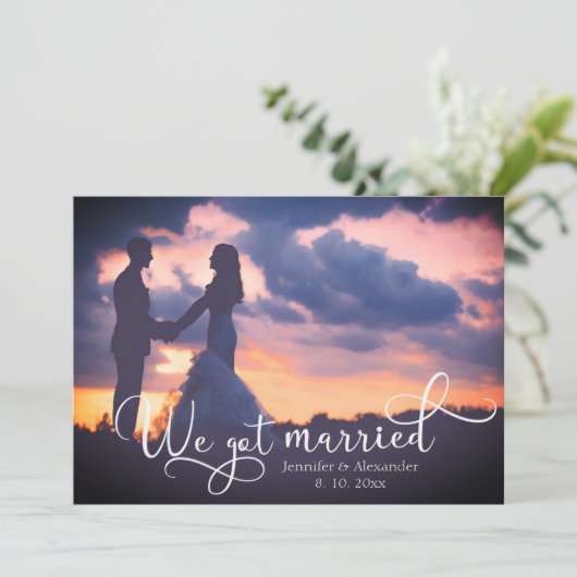 Weスクリプ得ト結婚したの写真 案内状 (スタンド正面)