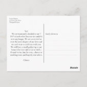 Weスクリプ得ト結婚したエレガントの発表ミニマル事項 ポストカード (裏面)