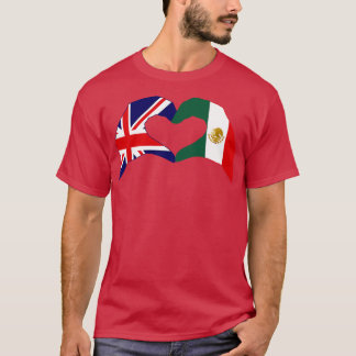 Weハート英国メキシコパトリオット国旗のシリーズ Tシャツ