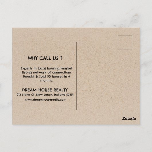 Weハ買ウスス実在エステートプロモーションKraft ポストカード (裏面)