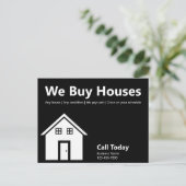 Weハ買ウスハウスブラックアンドホワ実在イエステイト ポストカード (スタンド正面)