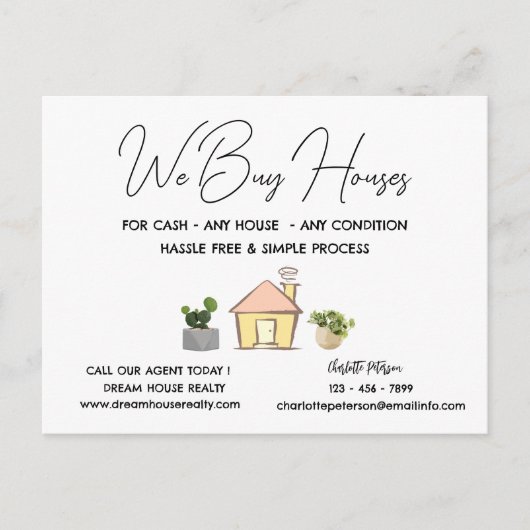 WeパーソナライズされたHouss買エテートのプロモーション ポストカード (正面)