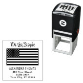#WeピープルUSAアメリカ国旗の名前のアドレス セルフインキングスタンプ (インサイチュ)