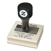 #WeピープルUSAアメリカ国旗の名前のアドレス ラバースタンプ (スタンプ)