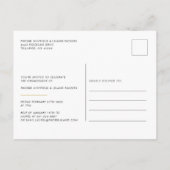 Weフォト得婚約した婚約パーティ インビテーションポストカード (裏面)