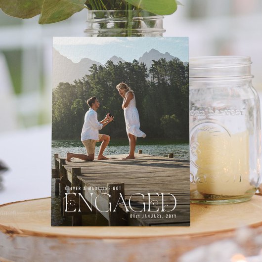 Weフォト得婚約した婚約パーティ 案内状