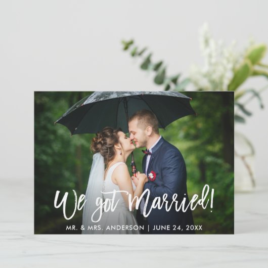 Weブ得ラシ結婚したスクリプトお祝い招待状 案内状 (スタンド正面)