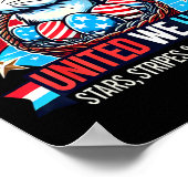 Weホッ統一されたプ – 愛国的なイースターバニーアメリカプライド ポスター (角)