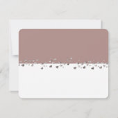 We得グリッター結婚したハートフォトバラ金ゴールド白 招待状 (裏面)