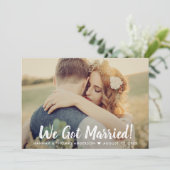 We得ス結婚したモダンプカスタムトの結婚写真 案内状 (スタンド正面)