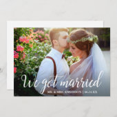 We得 Krightholeの結婚写真カード サンキューカード (正面/裏面)