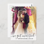 We得 Script 結婚した Overlay Photo ポストカード (正面/裏面)