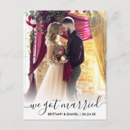 We得 Script 結婚した Overlay Photo ポストカード