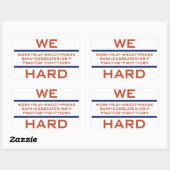 We懸命 長方形シール (シート)