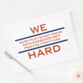 We懸命 長方形シール (封筒)