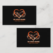 We衣服オレンジマルチプルサーキュラシス認識度 名刺 (正面/裏面)