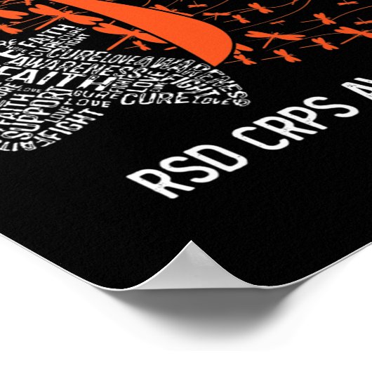 We衣服オレンジRSD CRPS認識度2 ポスター (角)