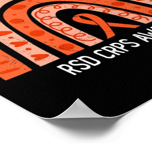 We衣服オレンジRSD CRPS認識度 ポスター (角)