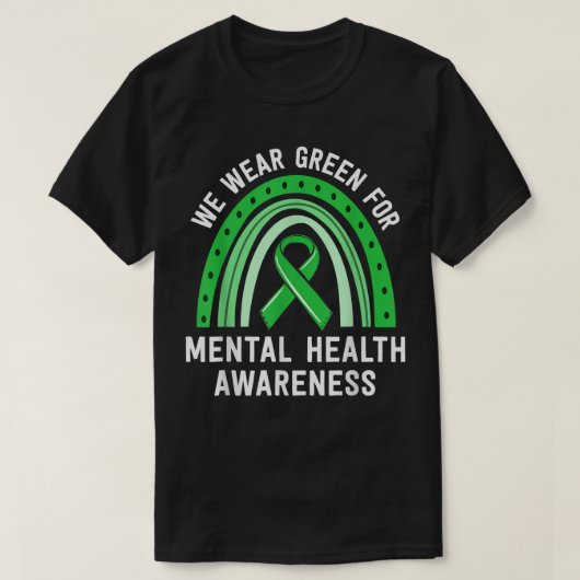 We衣服グリーンメンタル認識度マッチングファム Tシャツ (デザイン正面)