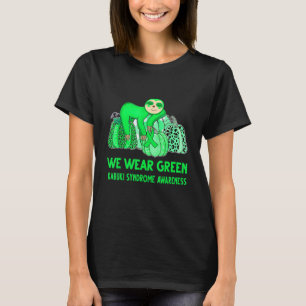 We衣服グリーン歌舞伎症候群認識度スロット Tシャツ