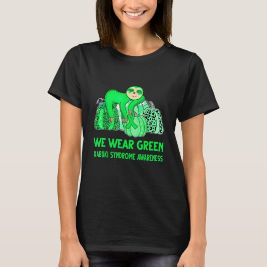 We衣服グリーン歌舞伎症候群認識度スロット Tシャツ (正面)