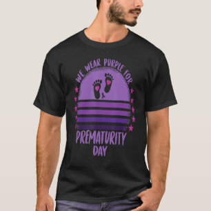 We衣服パープルfor World Prematurity Day Ribbon Aw Tシャツ