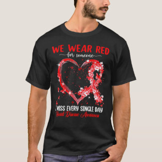 We衣服ピンクハート病認識度ハートリブ Tシャツ