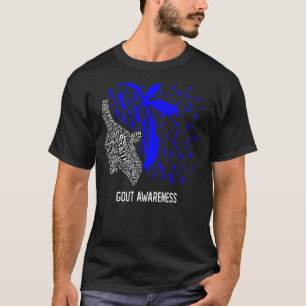 We衣服ブルーフォー痛風認識度 Tシャツ