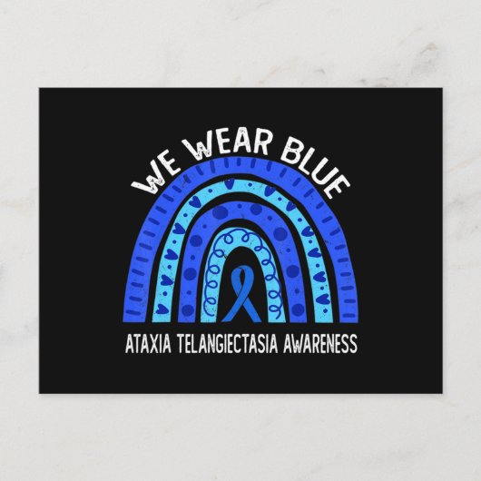 We衣服ブルーforアタキシアテラギエクタシア認識度T ポストカード (正面)