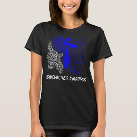We衣服ブルーfor気管支拡張症認識度1 Tシャツ (正面)
