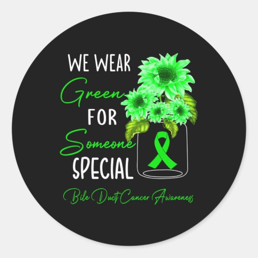 We衣服緑胆管がん認識度 ラウンドシール (正面)
