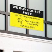 We買Houses、実在Estate Propertyテンプレート 横断幕 (ビルの外側)
