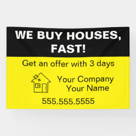 We買Houses、実在Estate Propertyテンプレート 横断幕